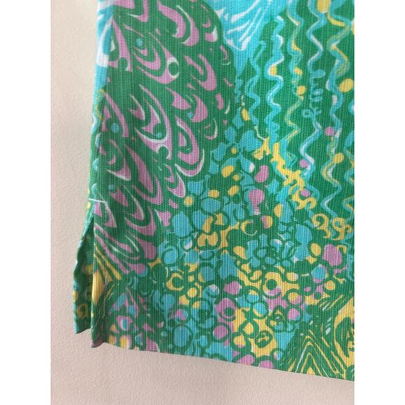 $78 Lilly Pulitzer Skort Marigold Print Green Yellow Size 0 Tennis Pickleball - Picture 5 of 9